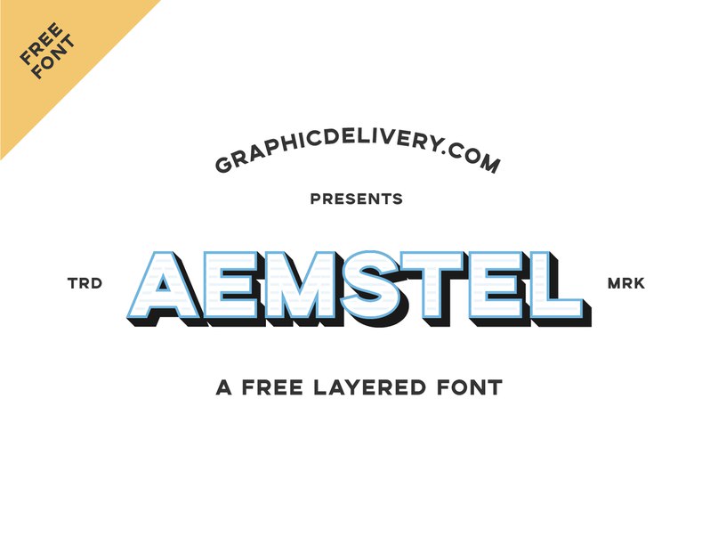 Aemstel 3D Font Family Free Download