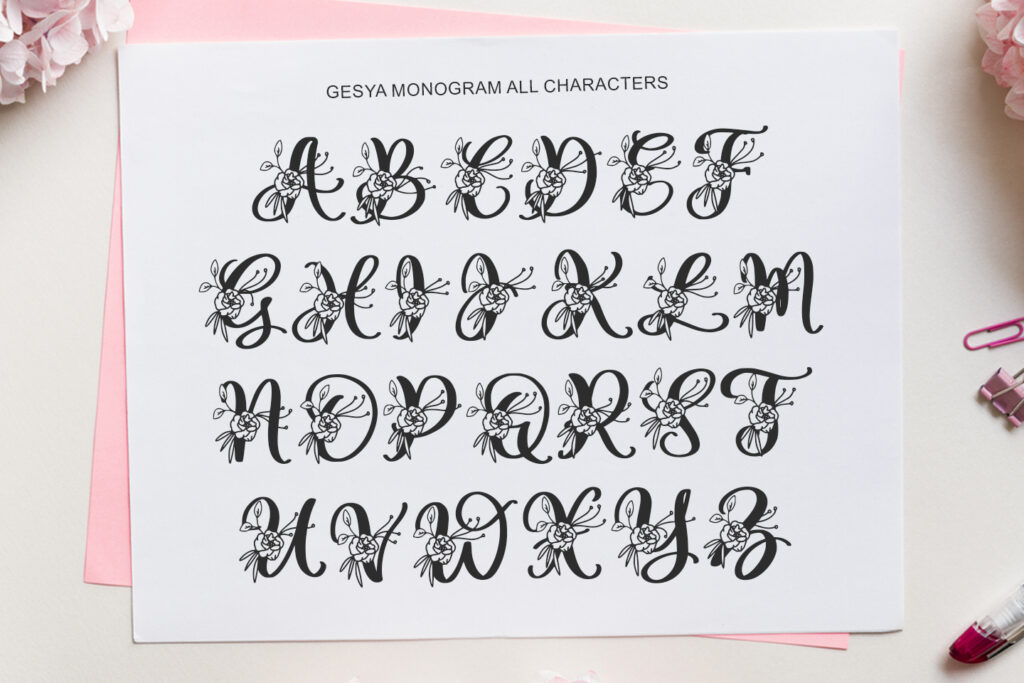 Gesya Monogram Font Free Download