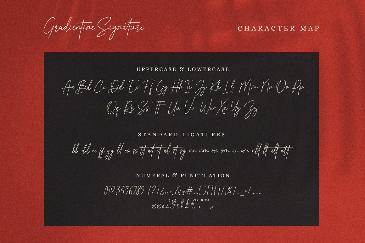 Gradientine Signature Font-3