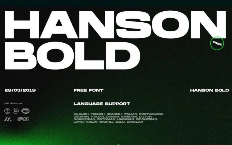 Hanson Bold Font