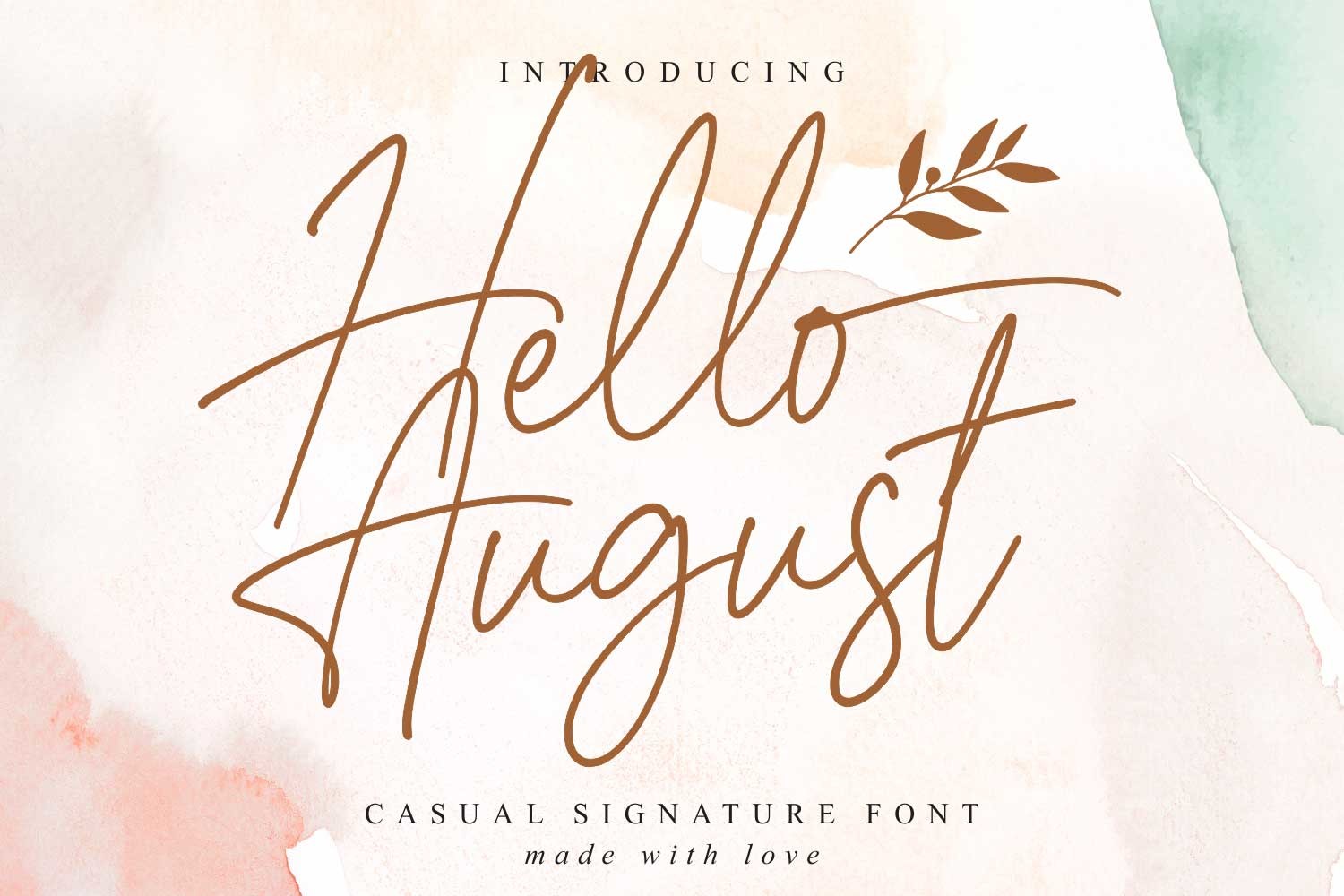 Hello August Casual Signature Font -1