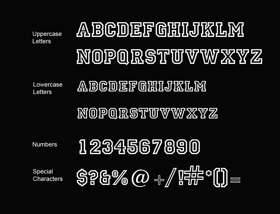 Letterman Characters Font