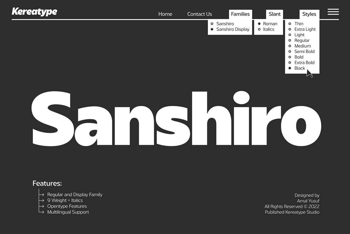 Sanshiro Font