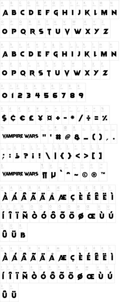 Vampire Wars Gothic Font