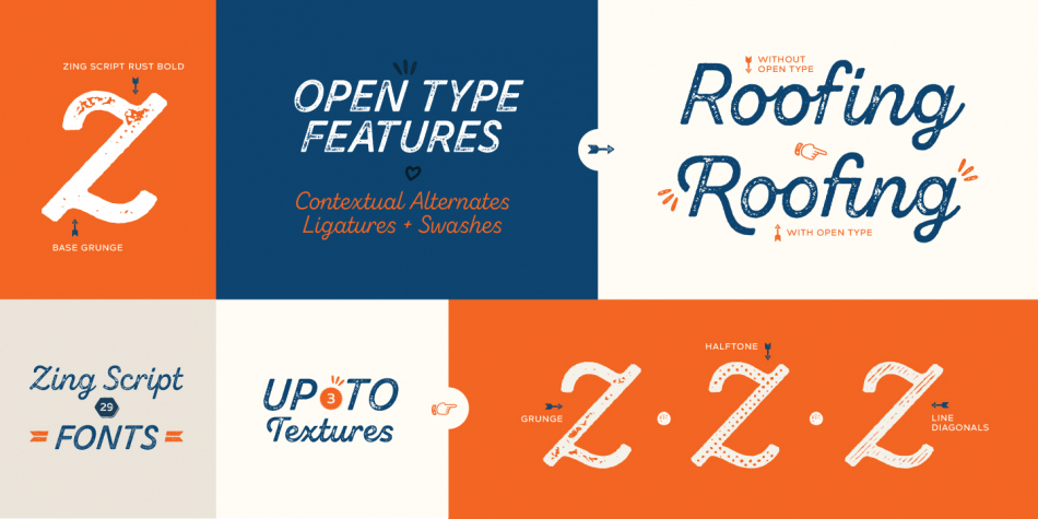 Zing Rust Brush Font Family