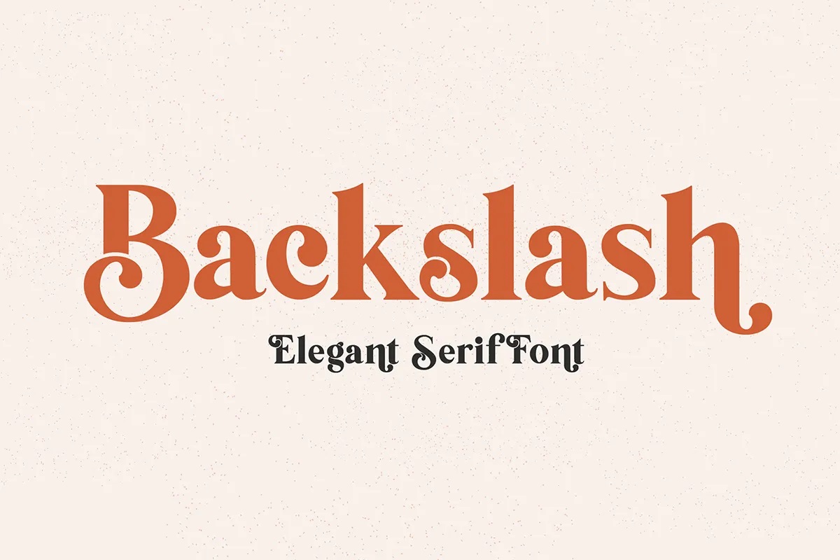 Backslash Font