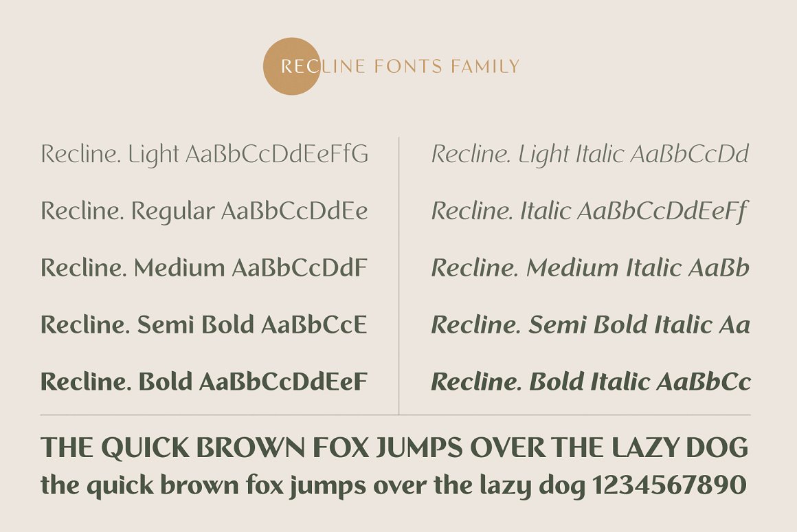 Recline Font-2