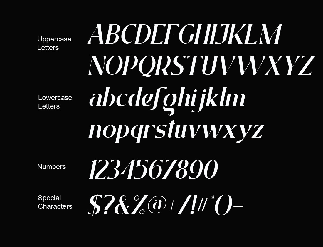 Quickly Gone Characters Font