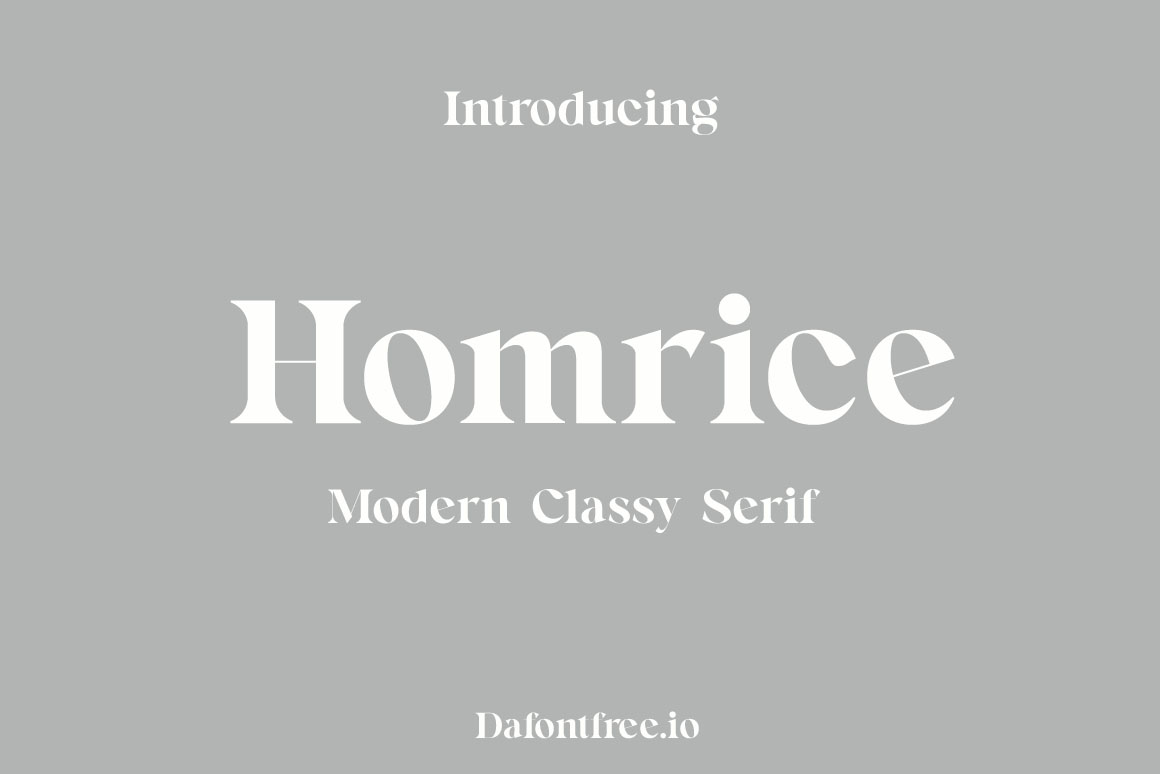 Homrice Font