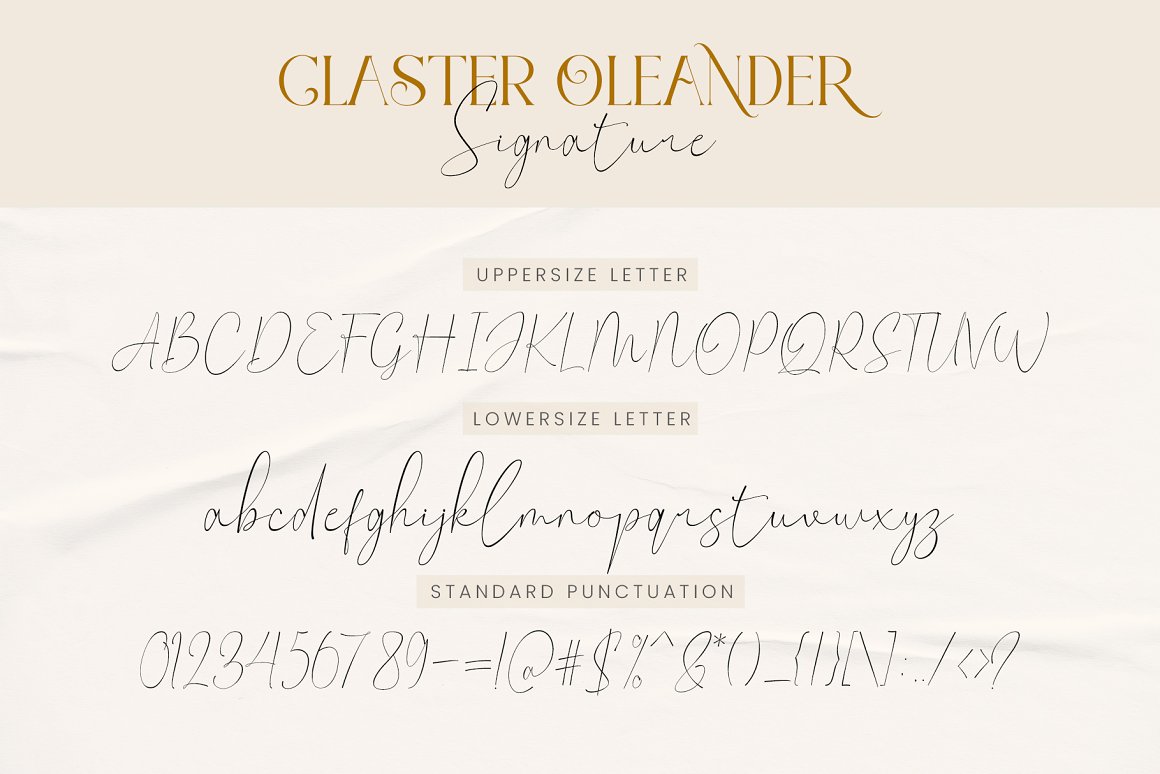 Claster Oleander Font-3