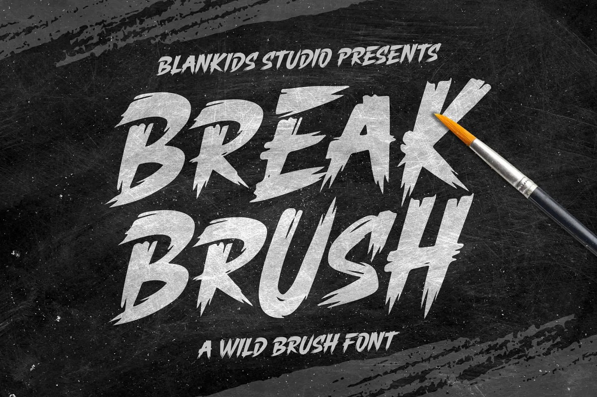 Break Brush Font