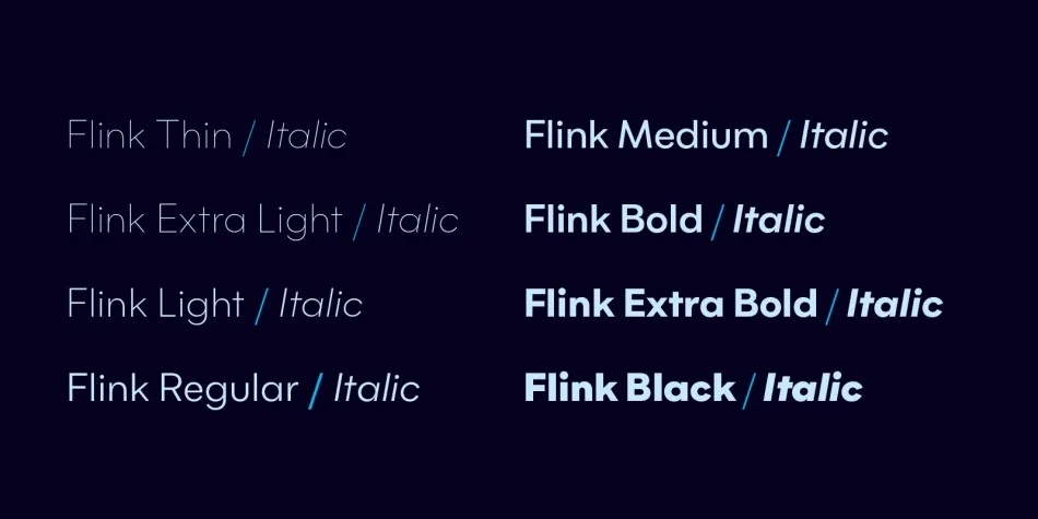 Flink Sans Serif Font Family-2