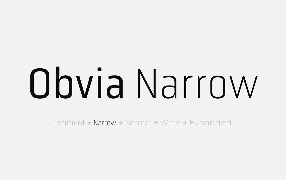 Obvia Narrow Font Family