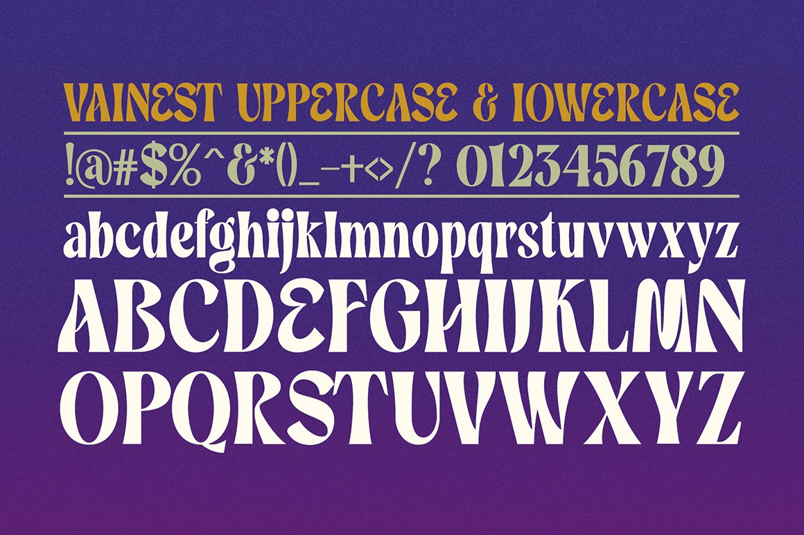 Vainest Display Font 3